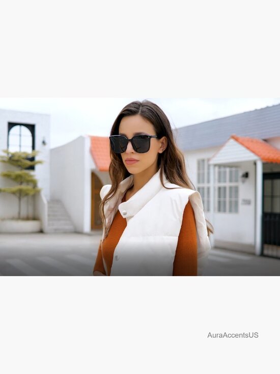 Oversized Square Polarized Sunglasses Retro Classic Simple main image 2